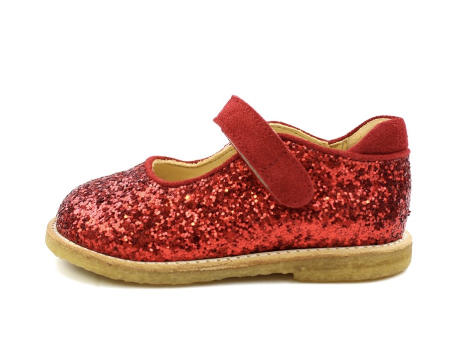 Best Angulus Angulus Red Glitter Ballet Flats