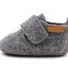 Clearance Bisgaard Bisgaard Grey Slippers With Velcro