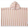 Hot Liewood Liewood Paco Stripe White Tuscany Rose Hooded Towel Poncho