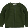 Hot Name It Name It Rifle Green Knit Cardigan