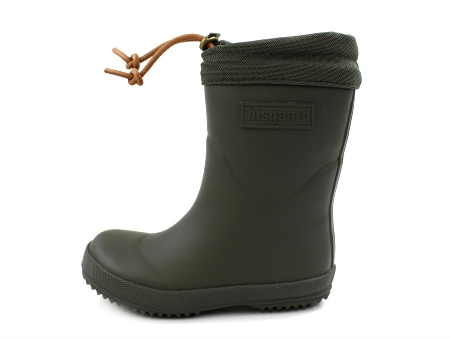 New Bisgaard Bisgaard Olive Winter Rubber Boot With Wool Lining