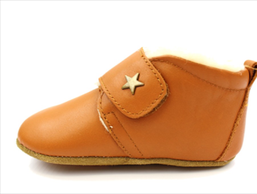 Best Bisgaard Bisgaard Slippers Cognac With Star And Woollining