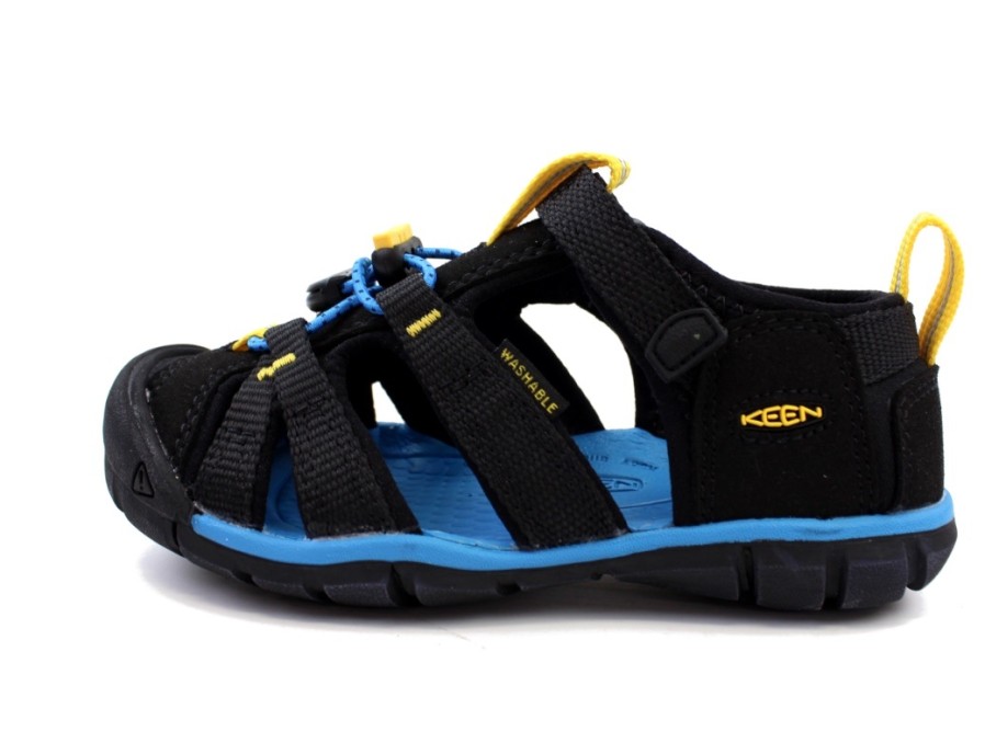 Clearance Keen Keen Sandal Seacamp Black/Keen Yellow