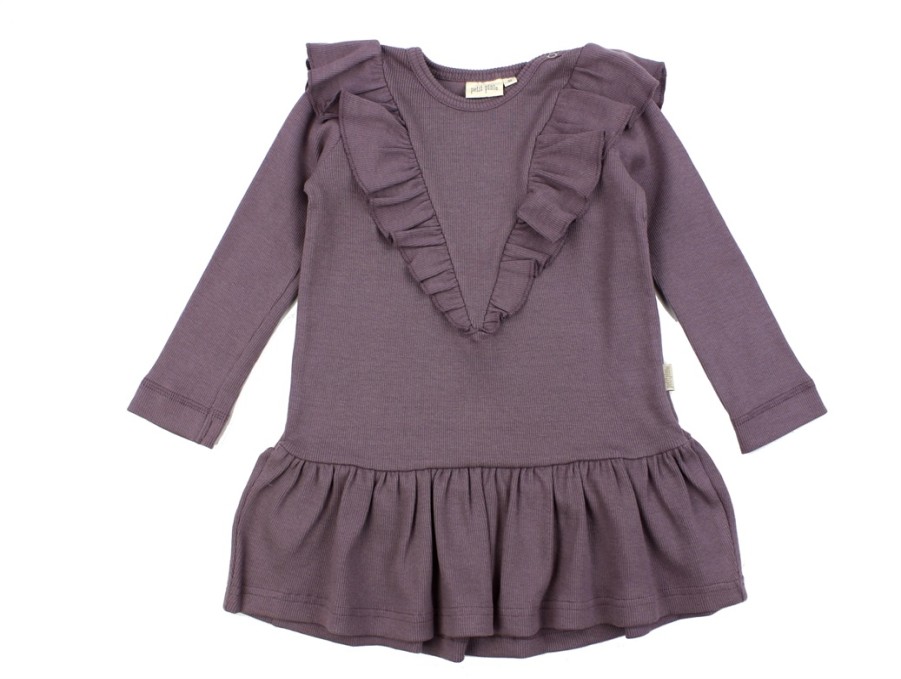 Online Petit Piao Petit Piao Lavender Mist Modal Frill Dress