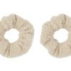 Hot Name It Name It Oxford Tan Teddy Scrunchie Hair Elastic (2-Pack)