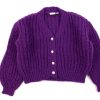 Hot Name It Name It Grape Juice Short Knitted Cardigan