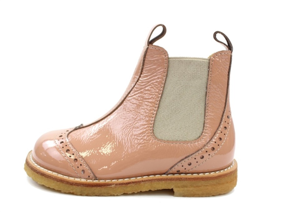 New Angulus Angulus Ancle Boot Dark Peach/Beige With Hole Pattern