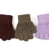 Wholesale Mikk line Mikk-Line Dark Mink/Slate Black/Chalk Violet Fingerless Gloves Wool/Synthetic (3-Pack)