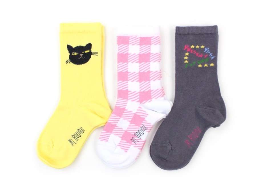 Clearance Mini Rodini Mini Rodini Socks Past Present Future (3-Pack)