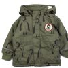 Online Mini Rodini Mini Rodini Green Penguin Parka Winter Jacket