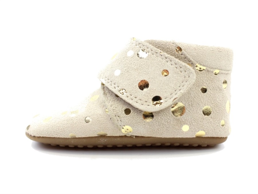 New Pom Pom Pom Pom Slippers Beige Gold Dot