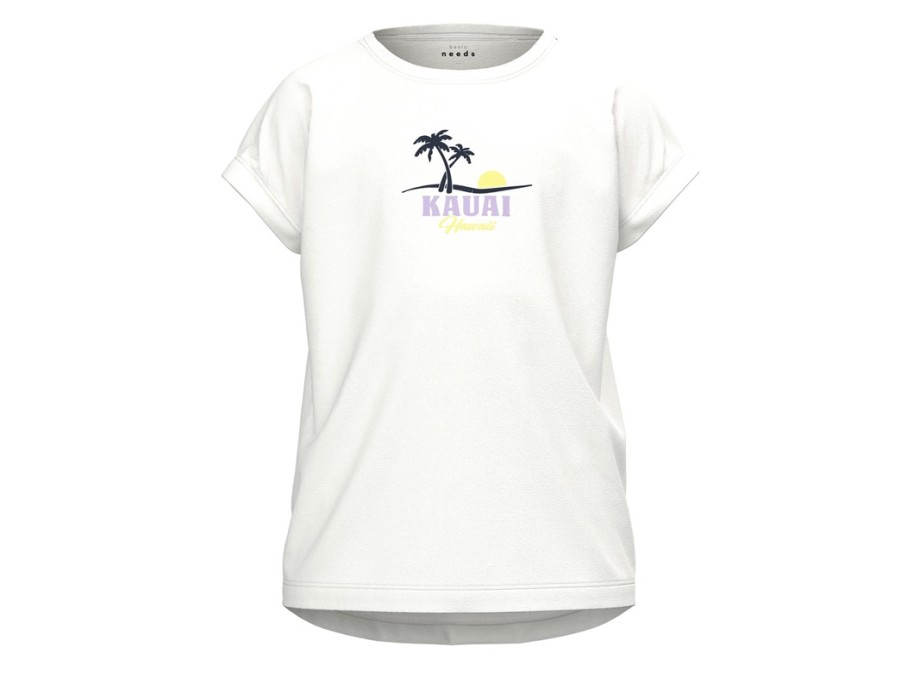 Online Name It Name It Bright White Top Print