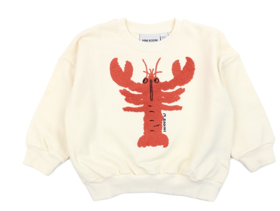 Best Mini Rodini Mini Rodini White Lobster Sweatshirt