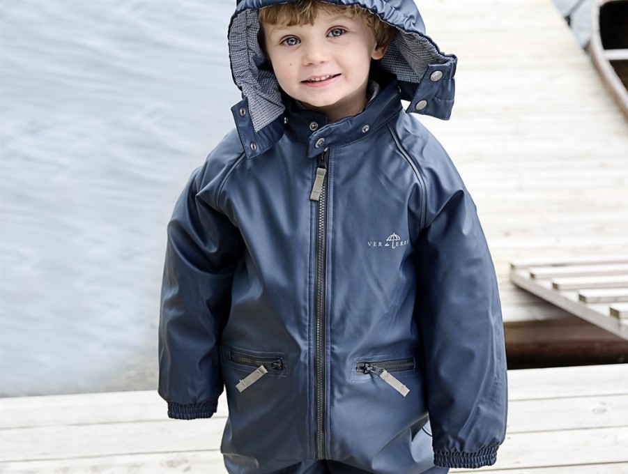 Clearance Ver de Terre Ver De Terre Navy Rubber Snowsuit