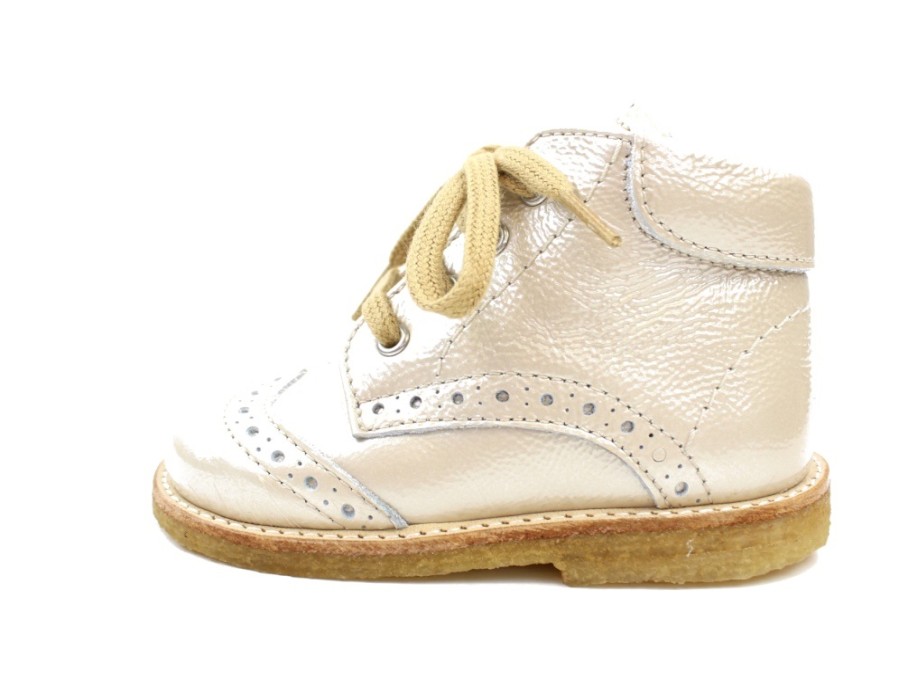 Hot Angulus Angulus Toddler Shoe Buttermilk Patent With Laces