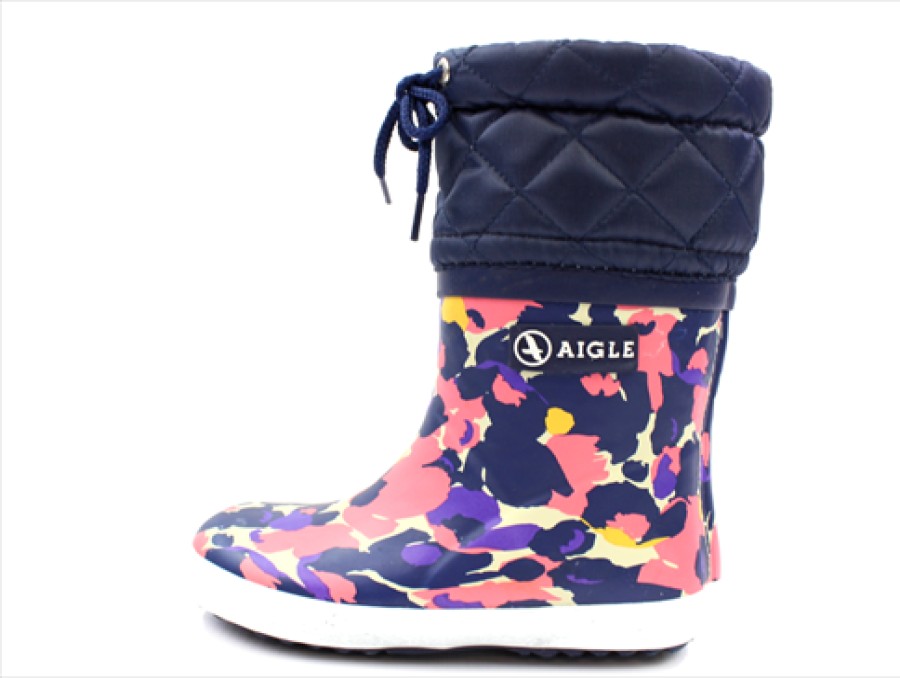 Online Aigle Aigle Giboulee Print Flower Winter Rubber Boot