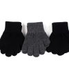 New Mikk line Mikk-Line Black/Antrazite Fingerless Gloves Wool/Synthetic (3-Pack)