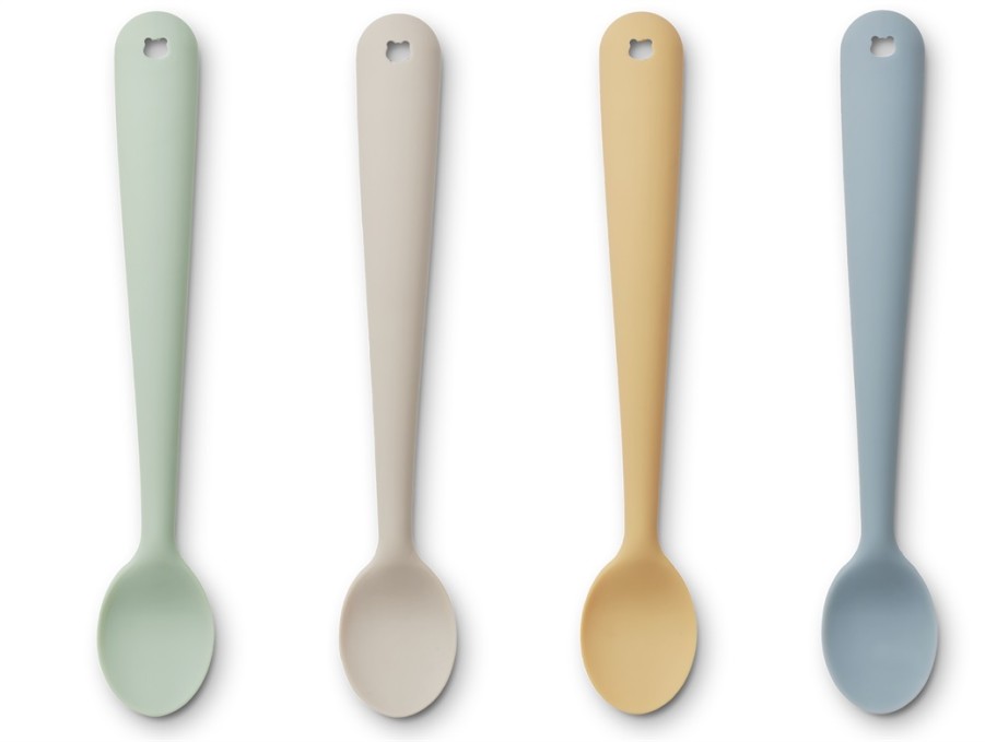 Best Liewood Liewood Dusty Mint Multi Mix Baby Spoon Siv Silicone (4-Pack)