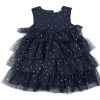 Best Name It Name It India Ink Glimmer Tulle Dress