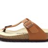 Clearance Birkenstock Birkenstock Gizeh Sandal Electric Ginger Brown With A Buckle (Medium-Wide)