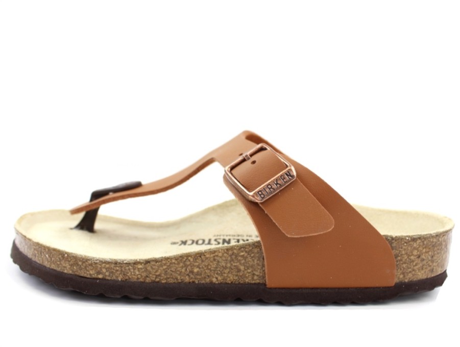 Clearance Birkenstock Birkenstock Gizeh Sandal Electric Ginger Brown With A Buckle (Medium-Wide)