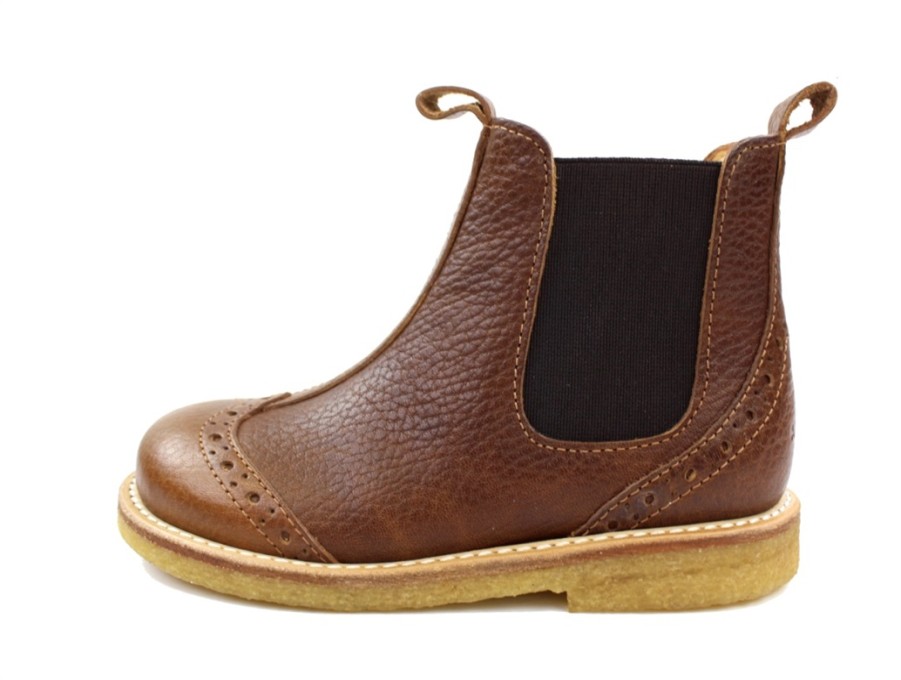 New Angulus Angulus Ancle Boot Cognac (Narrow)