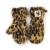 Wholesale Mini Rodini Mini Rodini Beige Leopard Mittens Fleece