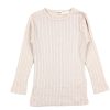 Wholesale MarMar Copenhagen Marmar Cream Taupe Pointelle Rib T-Shirt Tamra Modal