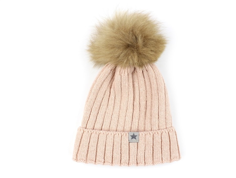 Clearance HUTTEliHUT Huttelihut Dusty Rose Alpaca Pompom Hat