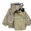 Clearance Mikk line Mikk-Line Olive Gray Rainwear Pants And Jacket Animal Print