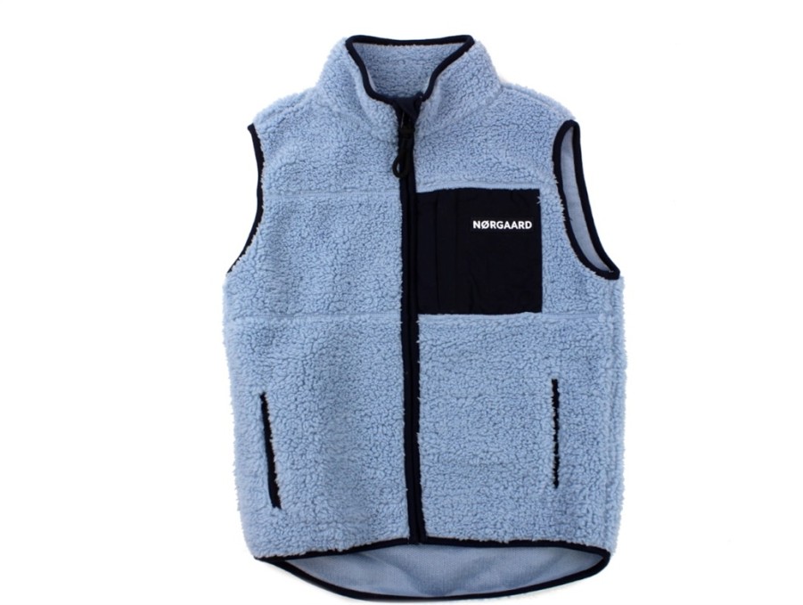 Hot Mads Nørgaard Mads Norgaard Fleece Waistcoat Vilads Faded Denim