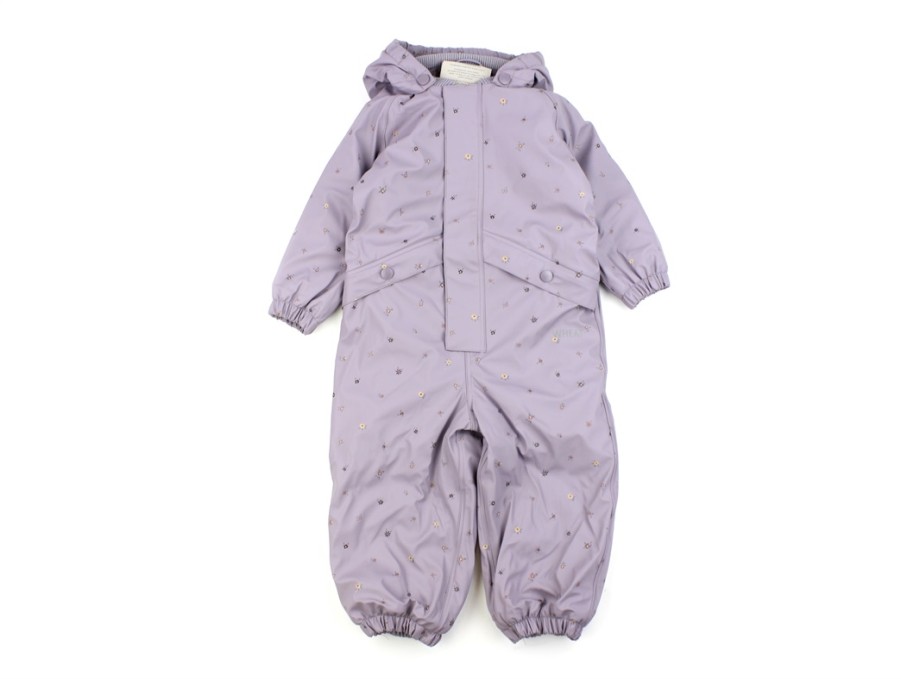 Online Wheat Wheat Lavender Flowers Thermal Rain Suit Aiko