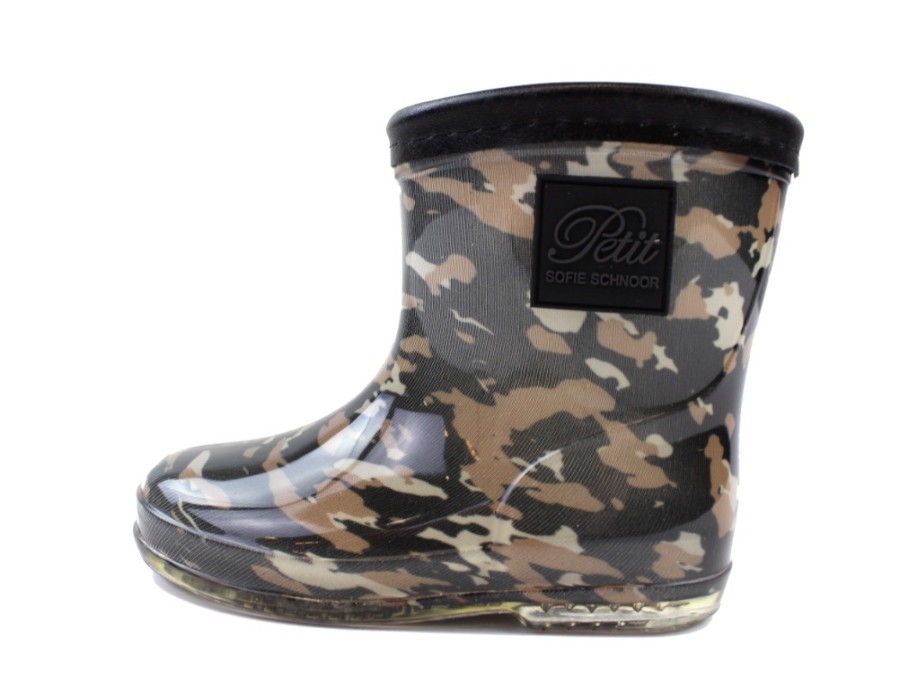 Online Petit by Sofie Schnoor Petit By Sofie Schnoor Rubber Boot Brown Camouflage