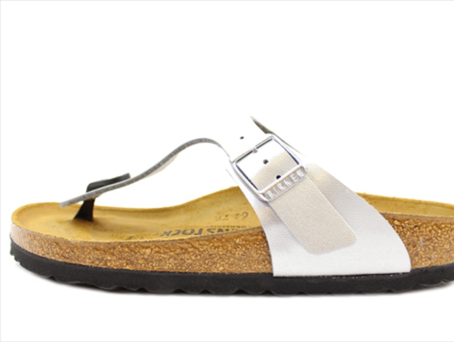 Hot Birkenstock Birkenstock Gizeh Sandal With Silver Buckle (35-41)