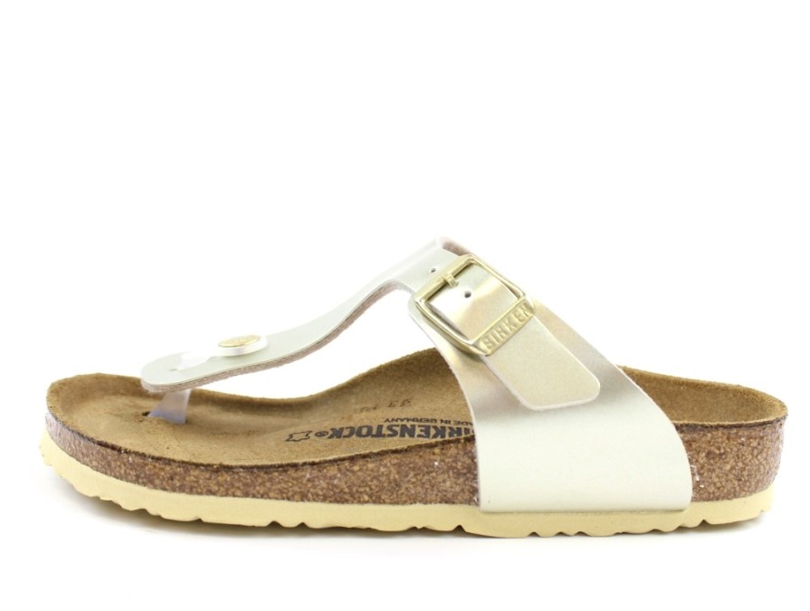 Wholesale Birkenstock Birkenstock Gizeh Sandal Electric Metallic Gold With Buckle