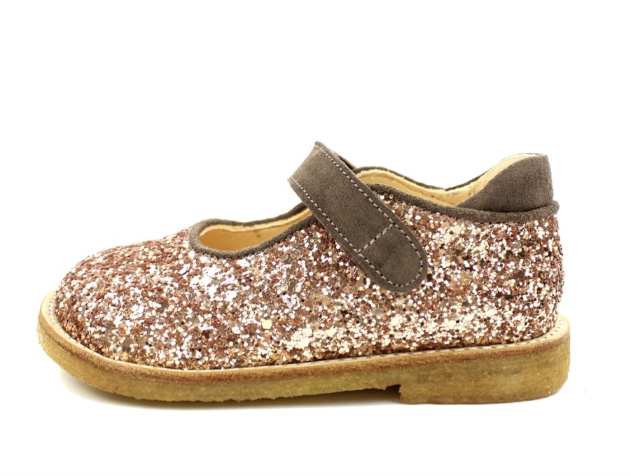 Clearance Angulus Angulus Maple Taupe Glitter Tulle Shoes