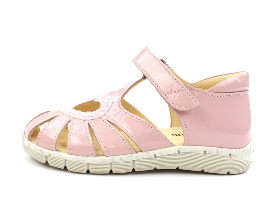 New Angulus Angulus Rosa Sandal With Heart, Glitter Patent