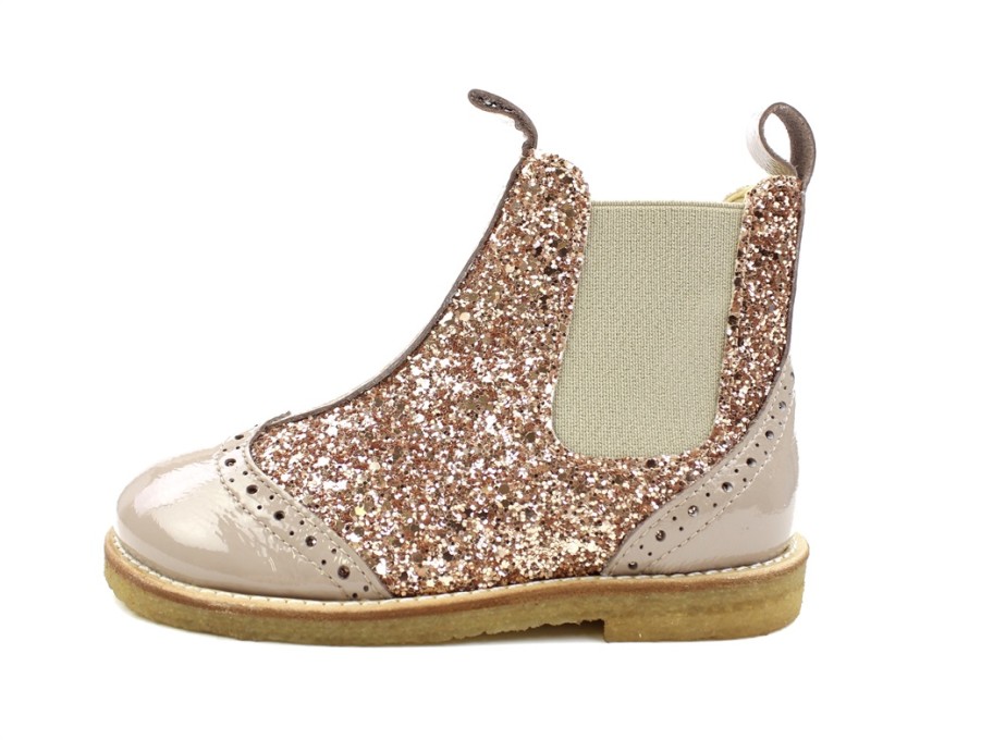 Clearance Angulus Angulus Almond Maple Glitter Ankle Boots (Narrow)