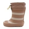 Online Wheat Wheat Old Rose Stripe Winter Rubber Boot