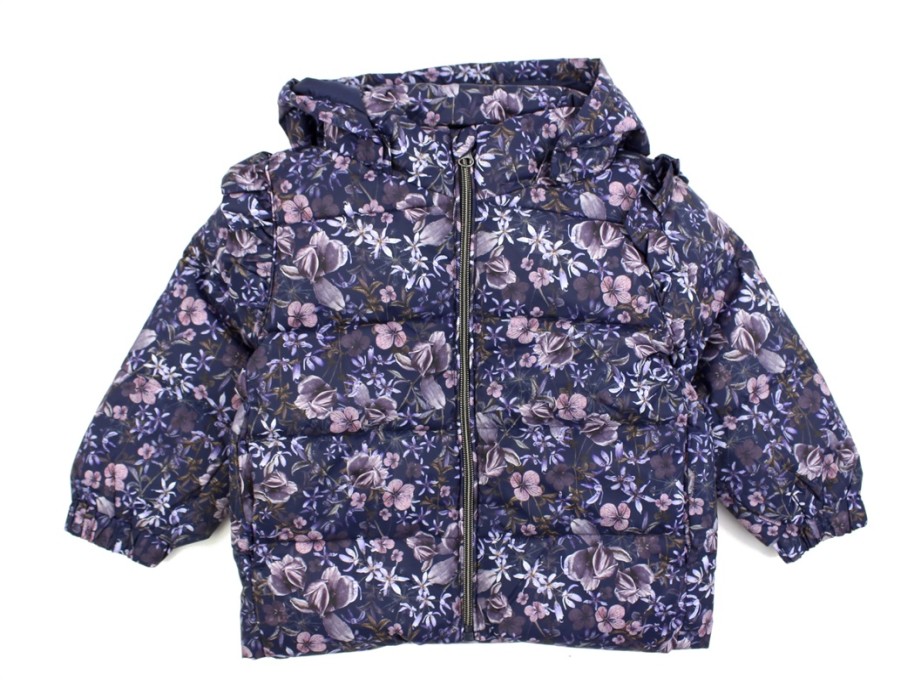 Online Name It Name It Dark Sapphire Floral Puffer Winter Jacket