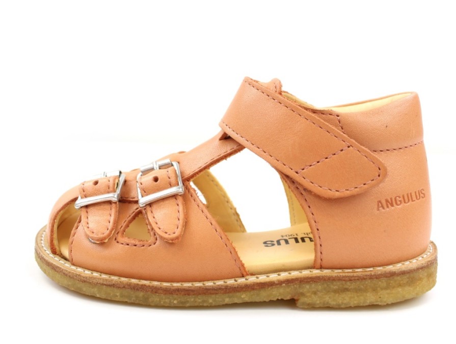 New Angulus Angulus Sandal Peach With Buckles And Velcro