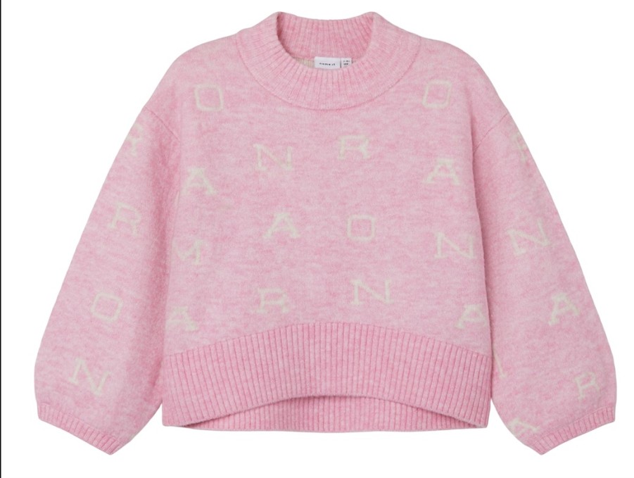 Clearance Name It Name It Nostalgia Rose Melange Oversized Knit Sweater