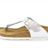 Clearance Birkenstock Birkenstock Gizeh Sandal Electric Metallic Silver With A Buckle (Medium-Wide)