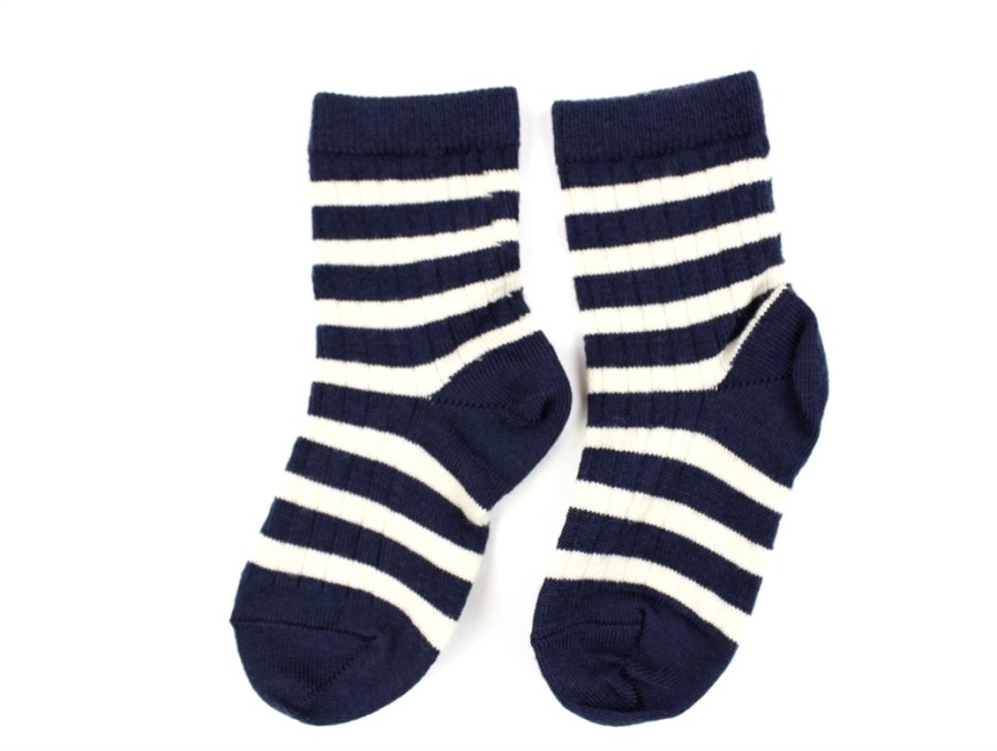 Online MP Mp Navy Socks Wool Stripes (2-Pack)