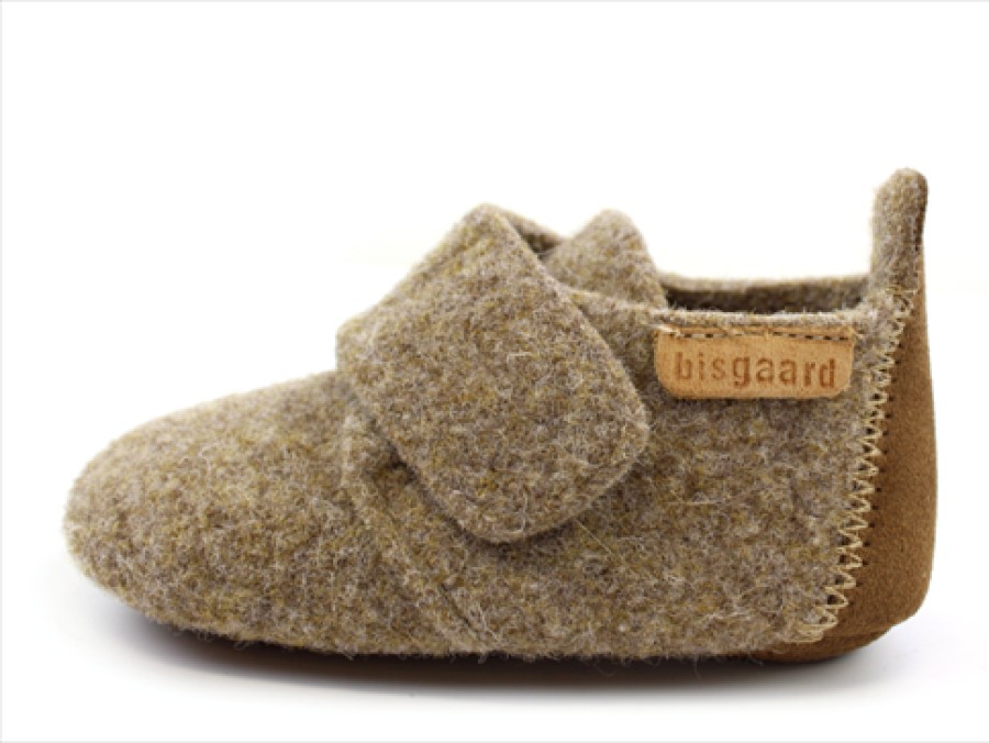 Wholesale Bisgaard Bisgaard Camel Slippers With Velcro