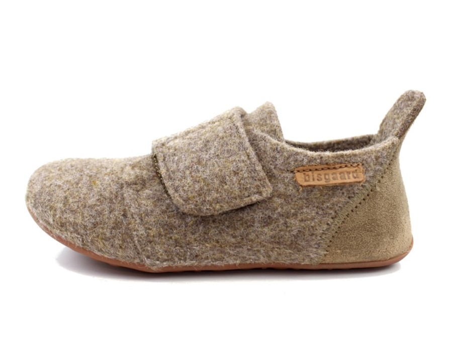 Hot Bisgaard Bisgaard Camel Slippers With Velcro