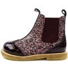 New Angulus Angulus Bordeaux Multi Glitter Ankle Boots With Perforated Pattern