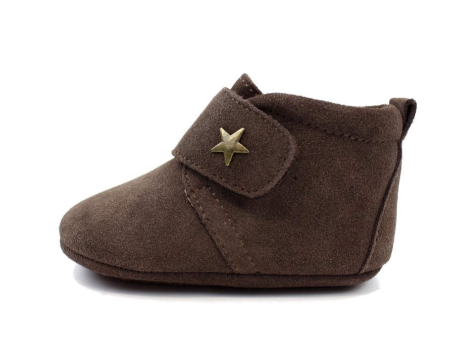 Online Bisgaard Bisgaard Slipper Dark Brown Star