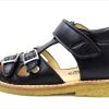 New Angulus Angulus Sandal Black With Buckles And Velcro