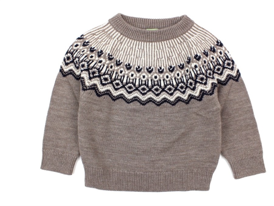 Online FUB Fub Sweater Beige Melange Merino Wool